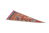 Vintage Nebraska Husker felt pennant, featuring the Herbie mascot and orange Big Red lettering on cream felt.