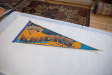 Blue felt edge with white stitching and orange Knicks lettering.