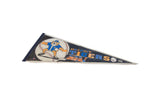 Hand-colored tiger mascot and lettering on a vintage Detroit Tigers felt pennant.