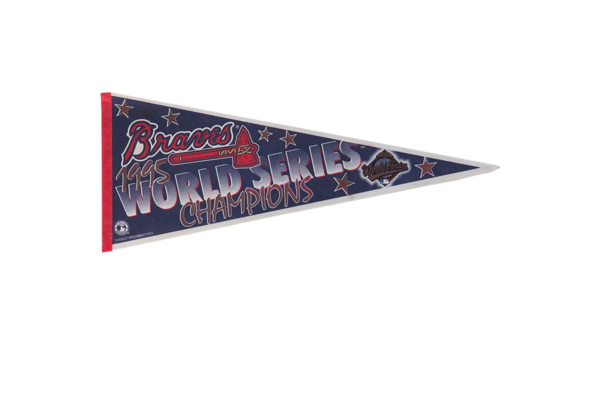 Atlanta Braves 1995 World Series Champions Felt Flag Pennant // ONH Item 11405