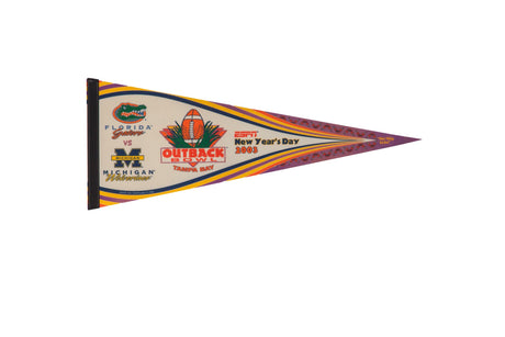 2003 Outback Bowl Florida vs Michigan Felt Flag Pennant // ONH Item 11419