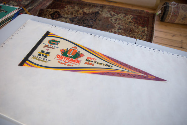 2003 Outback Bowl Florida vs Michigan Felt Flag Pennant // ONH Item 11419 Image 1