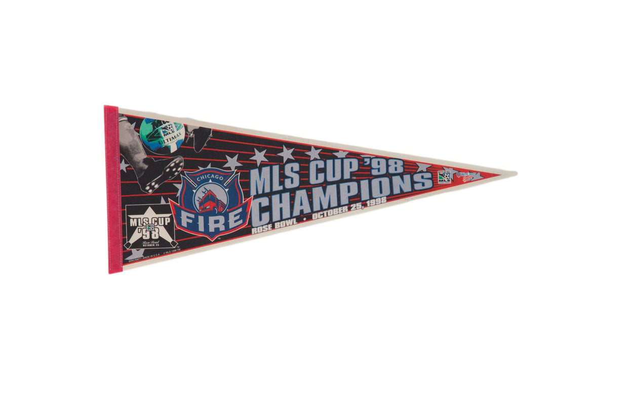 Chicago Fire 1998 MLS Cup Champions Felt Flag Pennant // ONH Item 11422