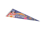 Vintage Spectro Magic pennant, blue felt with Mickey Mouse and Walt Disney World castle.