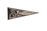 Chicago Sox 2005 World Series Champions felt pennant in black, white, and grey graphics.