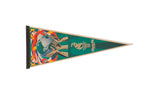 Vintage 100th Olympics Atlanta 1996 felt pennant, deep green with globe, hands, and flags.