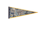 Nashville Predators felt flag pennant with a vintage graphic of a hockey player and team logo.