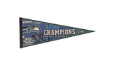 Seattle Seahawks 2005 NFC Champions felt pennant in blue, green, white, 12x29.