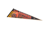 Red raptor mascot and yellow 'Toronto' lettering on vintage felt pennant.