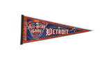 2005 All Star Game Detroit felt flag pennant in blue with orange and white graphics.