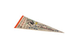 Frankenmuth Michigan felt pennant with colorful town illustration, orange trim, and gentle creases.