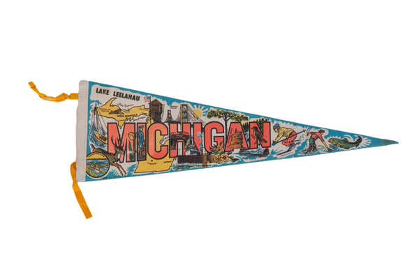 Michigan Felt Flag Pennant // ONH Item 11496