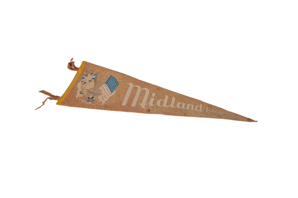 Midland Canada Felt Flag Pennant // ONH Item 11497 Image 1