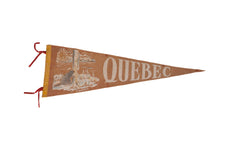 Quebec Canada Felt Flag Pennant // ONH Item 11499