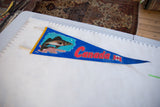 Canada felt pennant laid flat against a ruler showing its full 27-inch length.