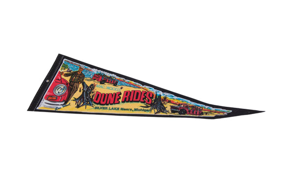 Dune Rides Silver Lake Mears Michigan Felt Flag Pennant // ONH Item 11507 Image 1