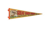Vintage 1970s Great Sand Dunes National Monument Colorado pennant with deer.