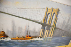 Brooklyn Bridge Painting // ONH Item 1151 Image 2