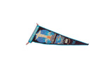 Vintage felt pennant showing Cristo Redentor statue and blue 'CRISTO REDENTOR' title.