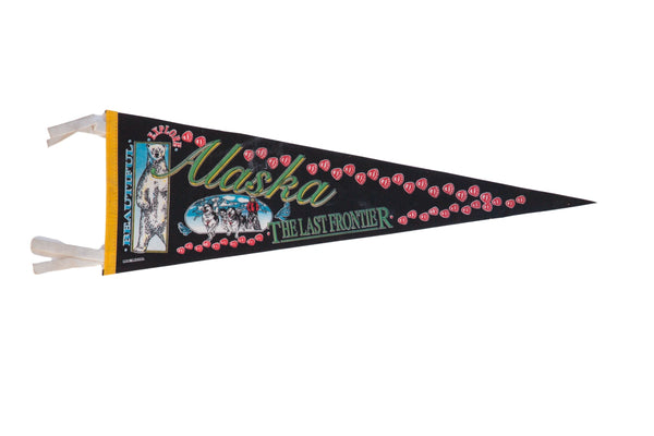Alaska the Last Frontier Felt Flag Pennant // ONH Item 11517