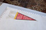 Vintage Las Vegas Nevada felt pennant, featuring visible creasing and corner wear.
