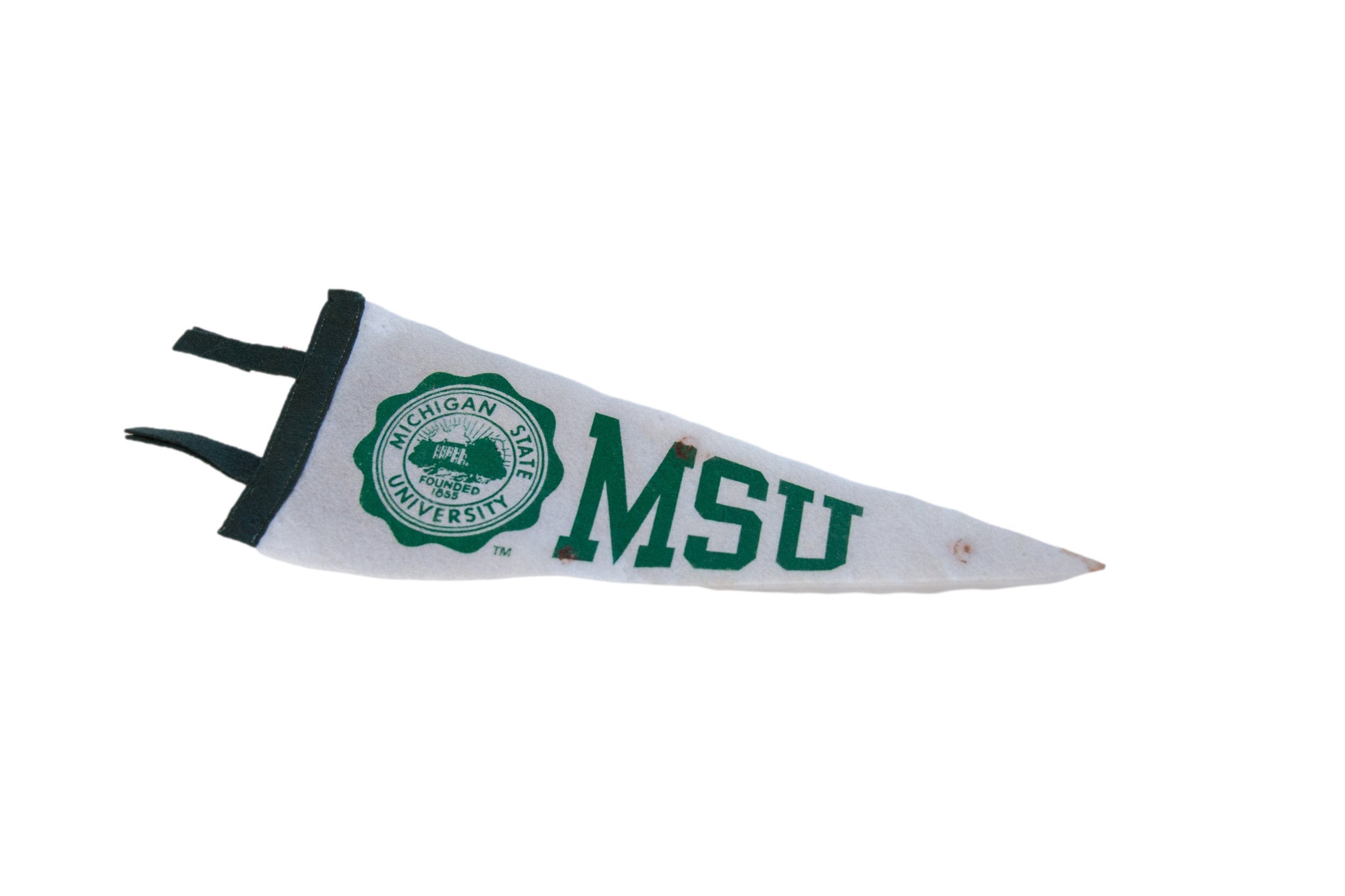 MSU, Michigan State University Felt Flag Pennant // ONH Item 11529 Image 1