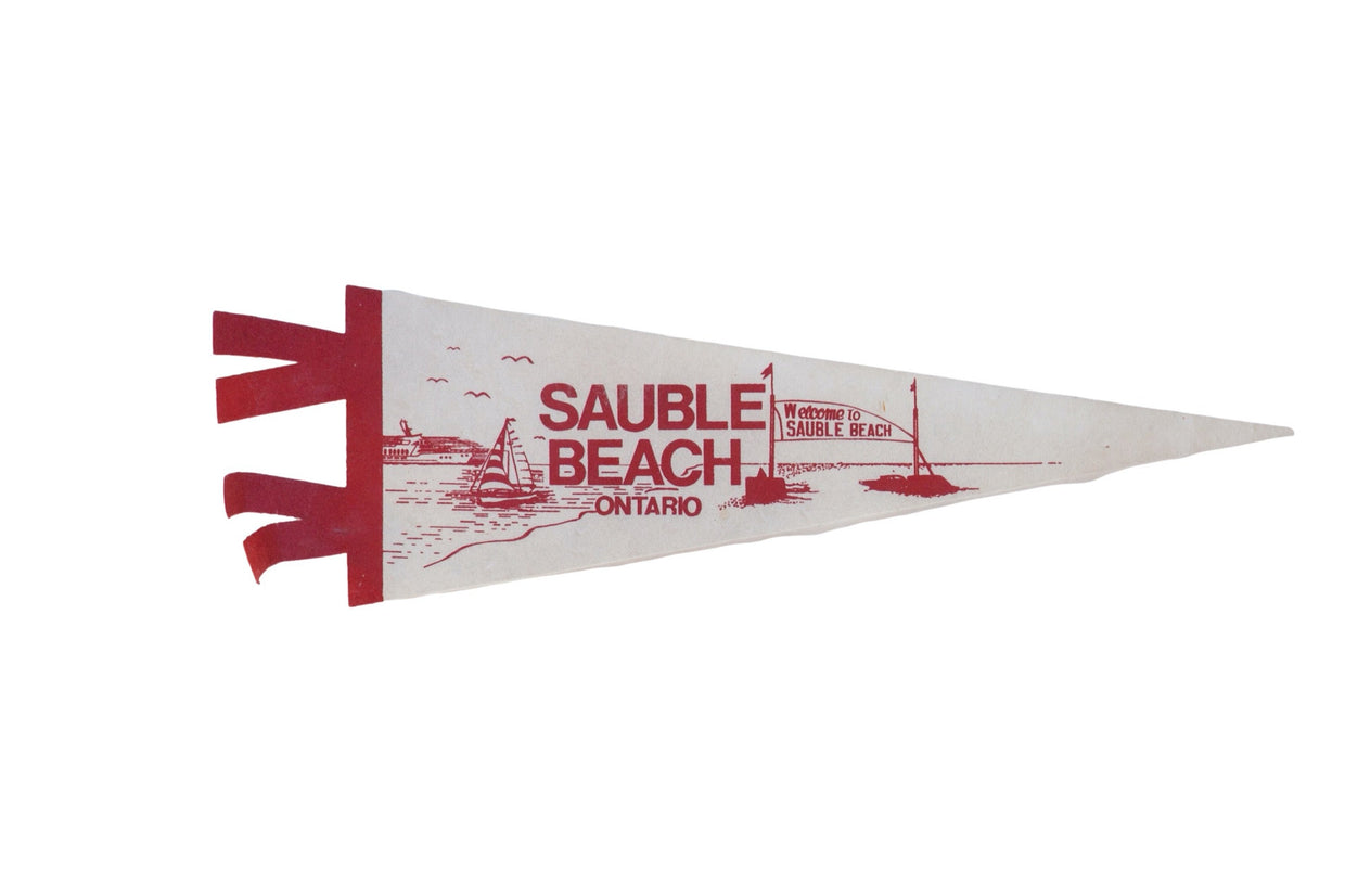 Sauble Beach Ontario Felt Flag Pennant // ONH Item 11531