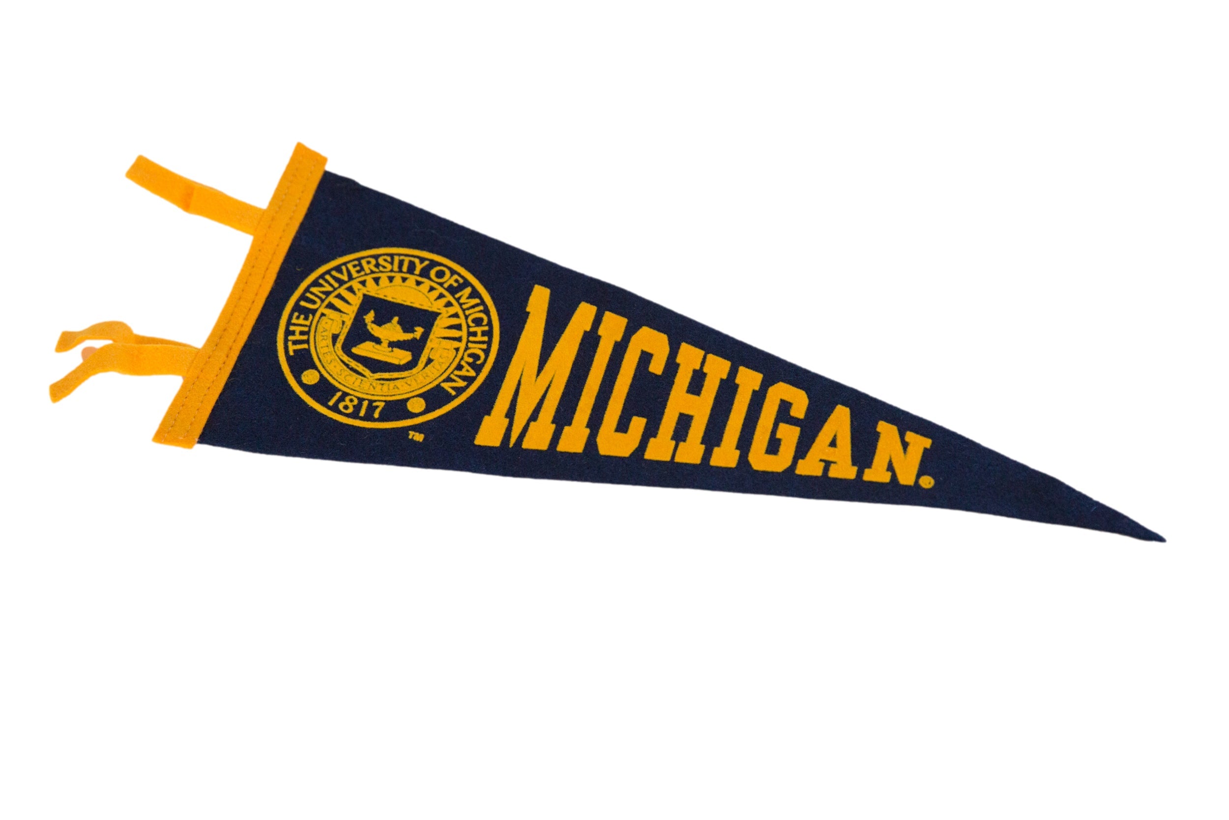 University of Michigan Felt Flag Pennant // ONH Item 11536 Image 1