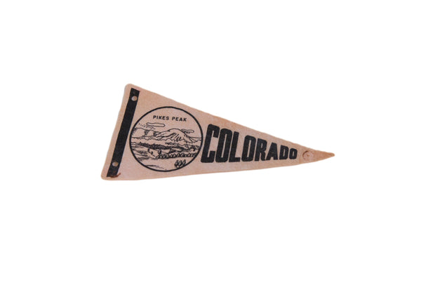 Pikes Peak Colorado Felt Flag Pennant // ONH Item 11547 Image 1