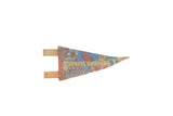 Vintage Florida Cypress Gardens felt pennant with colorful, time-softened graphic illustrations.
