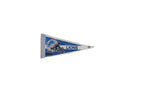 Vintage 1990s Detroit Lions felt flag pennant with blue and silver helmet logo.