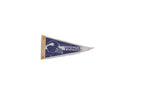 Vintage Minnesota Vikings felt pennant with a blue helmet logo on a white background.