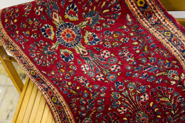 2x4 Dark Red Persian Sarouk Rug // ONH Item 1157 Image 3