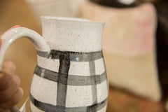 Handmade Ceramic Black and White Pitcher // ONH Item 11581 Image 2