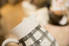 Handmade Ceramic Black and White Pitcher // ONH Item 11581 Image 3