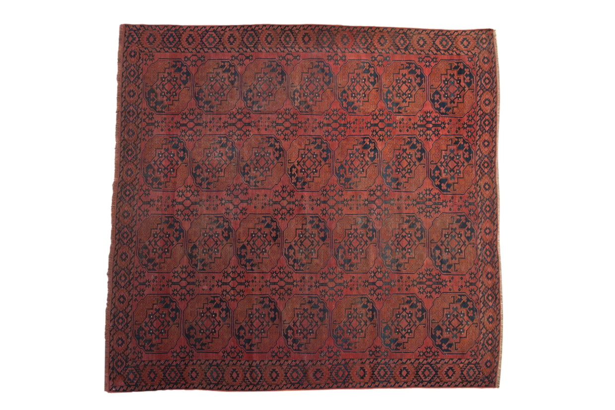 9x9.5 Antique Ersari Square Carpet // ONH Item 11587