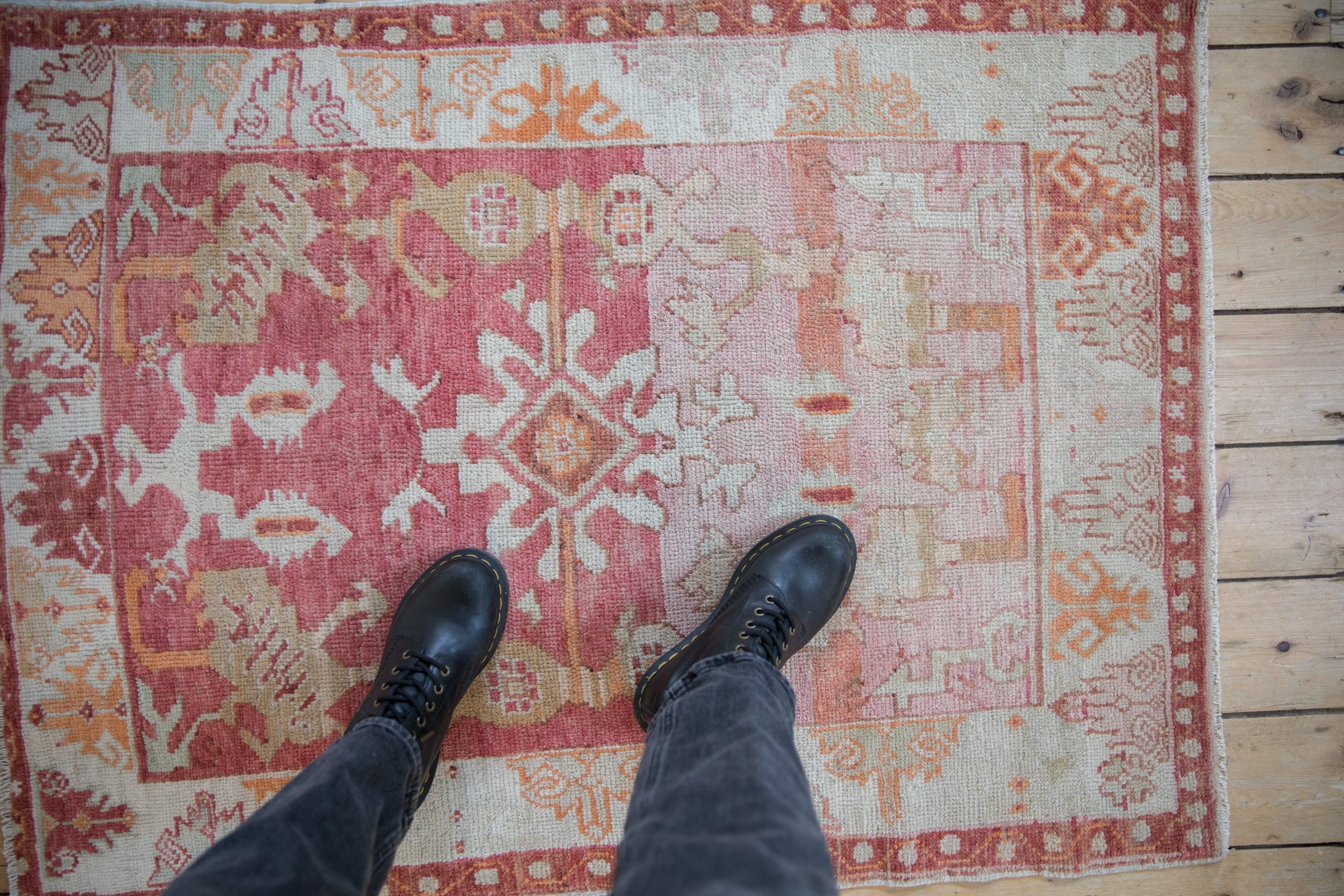 3x4 Vintage Distressed Oushak Square Rug // ONH Item 11590 Image 1