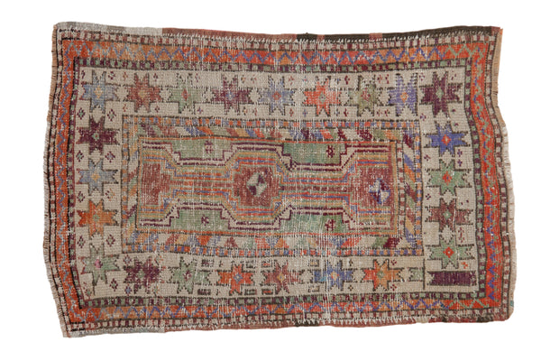 2.5x3.5 Vintage Distressed Oushak Rug // ONH Item 11594