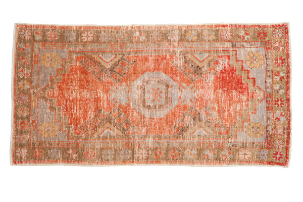 2.5x5 Vintage Distressed Oushak Rug Runner // ONH Item 11600