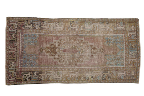 3.5x7.5 Vintage Distressed Oushak Rug Runner // ONH Item 11604