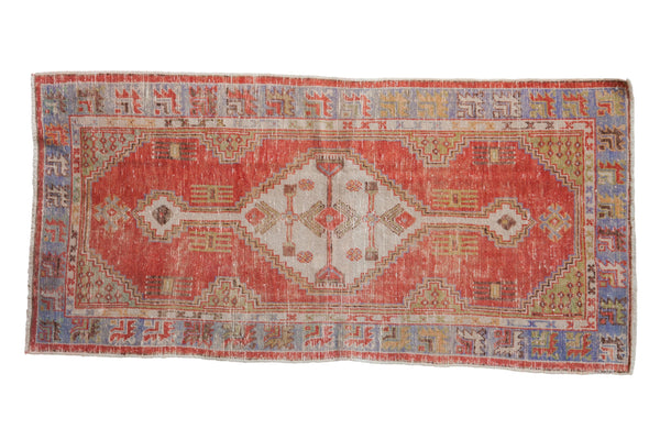 2.5x5 Vintage Distressed Oushak Rug Runner // ONH Item 11606
