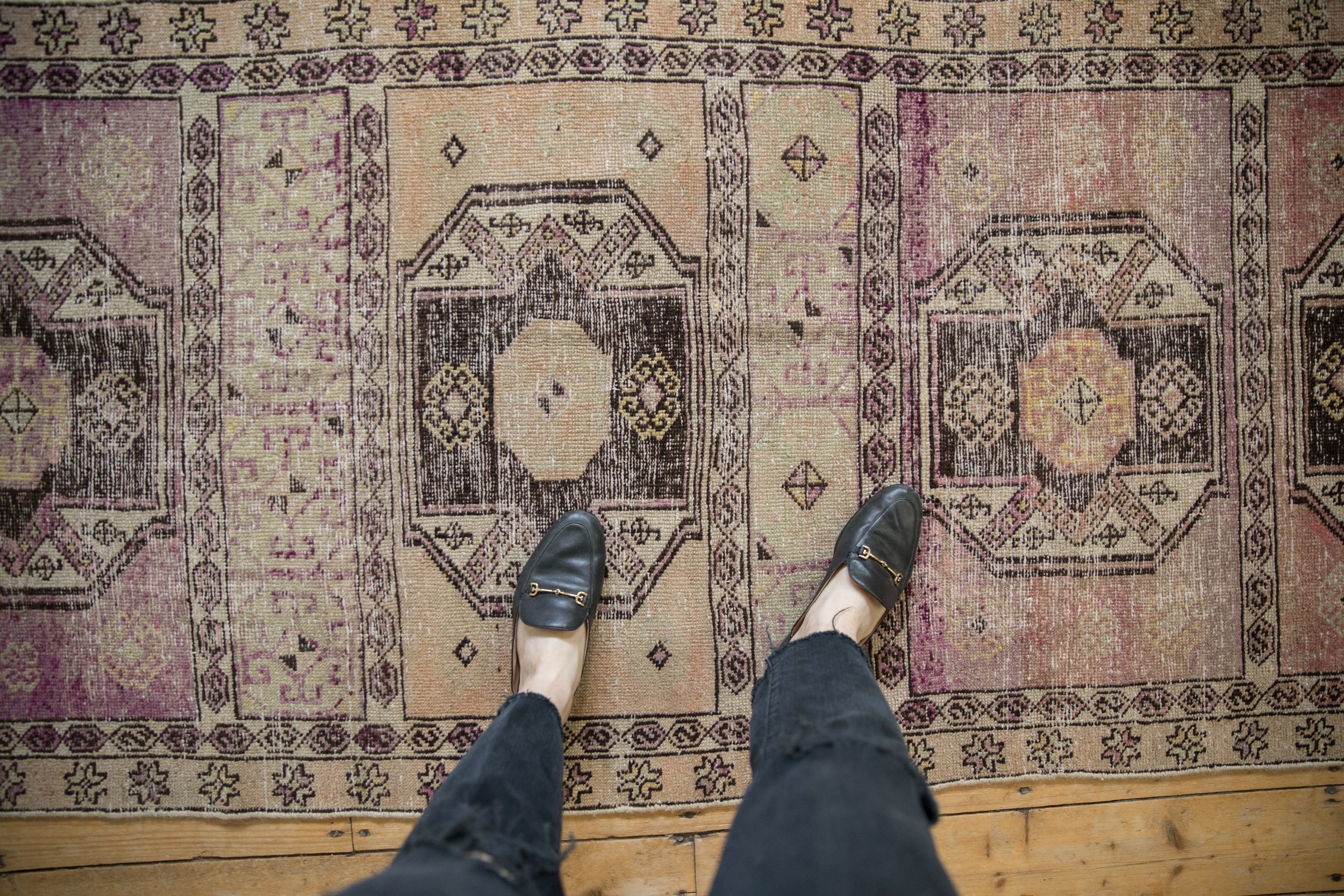 3x9 Vintage Distressed Oushak Rug Runner // ONH Item 11608 Image 1