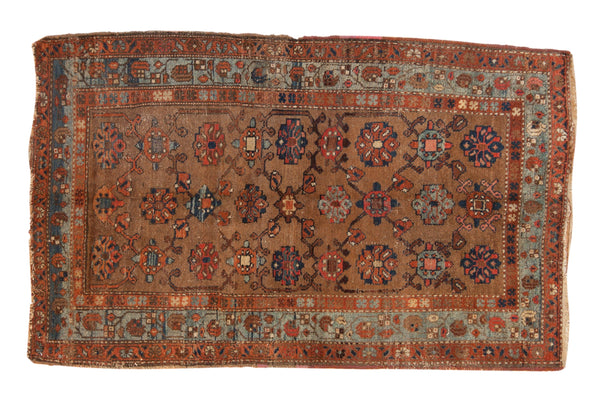 3.5x6 Antique Kurdish Hamadan Rug // ONH Item 11616