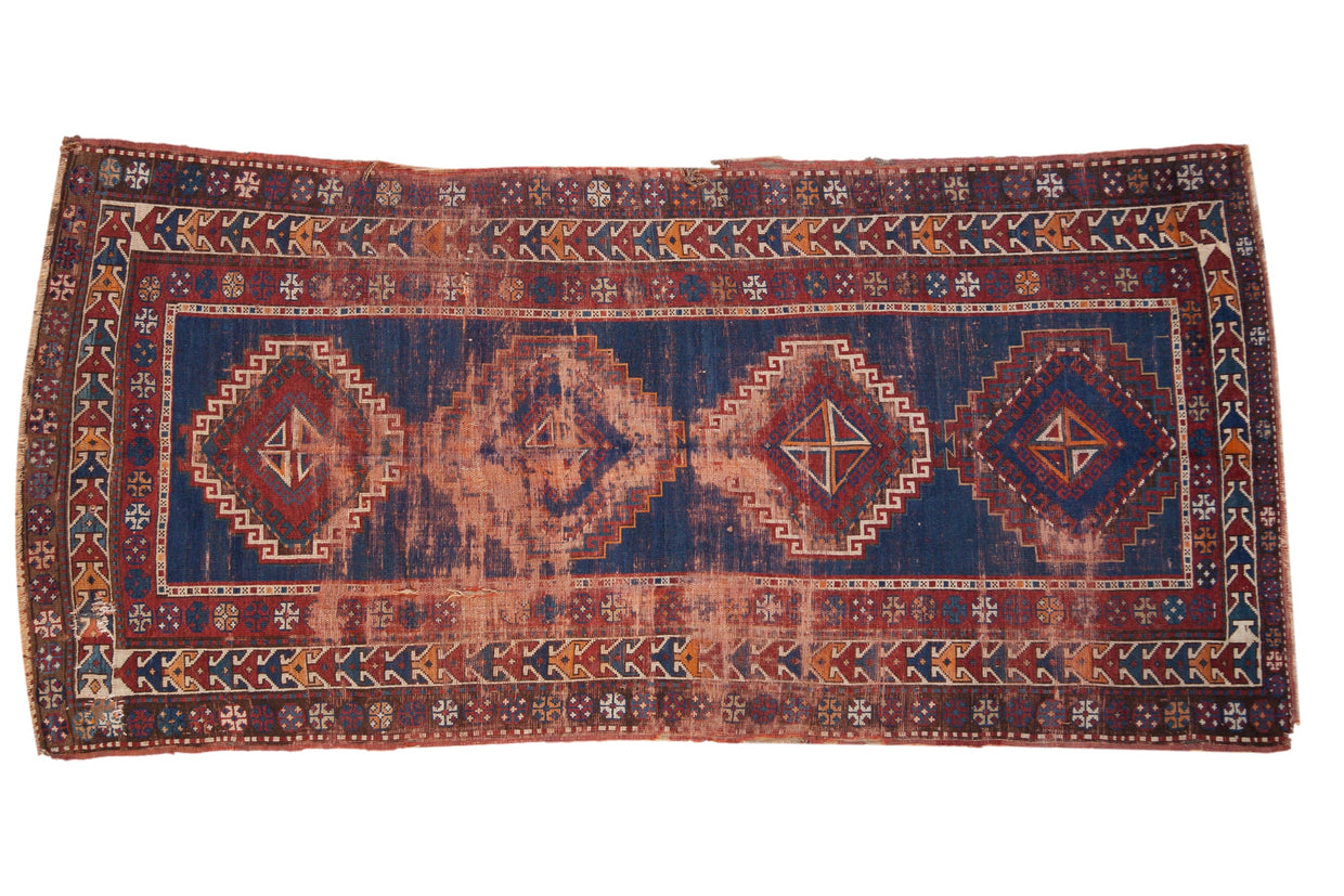 4x8.5 Antique Caucasian Rug Runner // ONH Item 11617