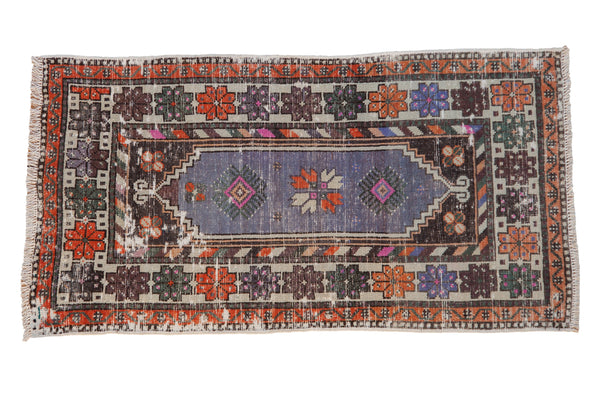 2.5x5 Vintage Distressed Oushak Rug Runner // ONH Item 11622