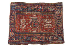 3.5x4.5 Vintage Karaja Square Rug // ONH Item 11626