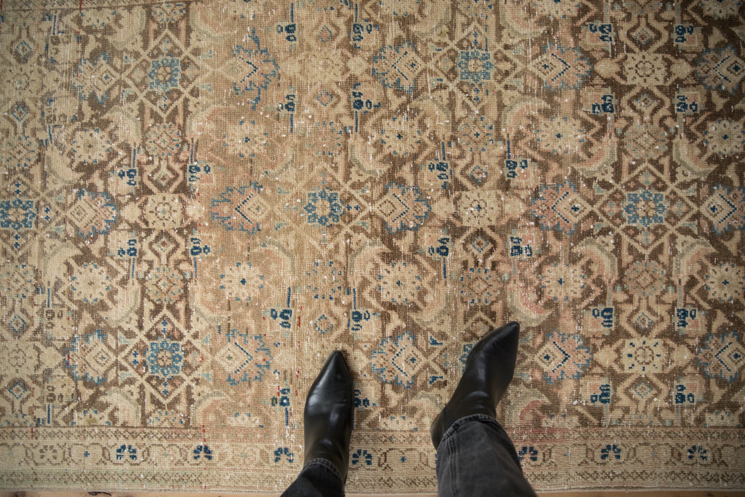 3.5x10.5 Vintage Distressed Hamadan Rug Runner // ONH Item 11637 Image 1