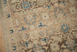Vintage Distressed Hamadan rug close-up, Herati motif texture with time-softened blue, brown, and ivory hues.
