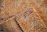 Detail of the hand-woven back and intact side selvage on a vintage Kurd rug.