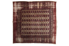 7x7.5 Vintage Afghani Bokhara Design Square Carpet // ONH Item 11645